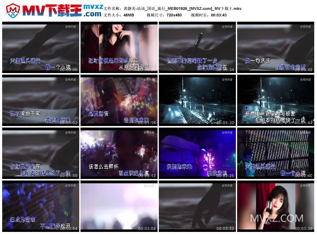 黄静美-活该_国语_流行_MEB01926